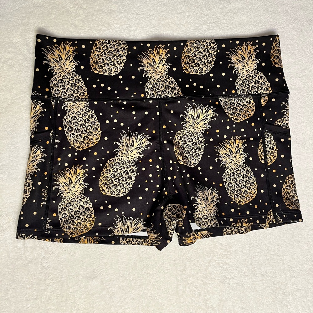Constantly Varied Gear Pineapple Shorts Black Gold Squat Approved Pockets XL